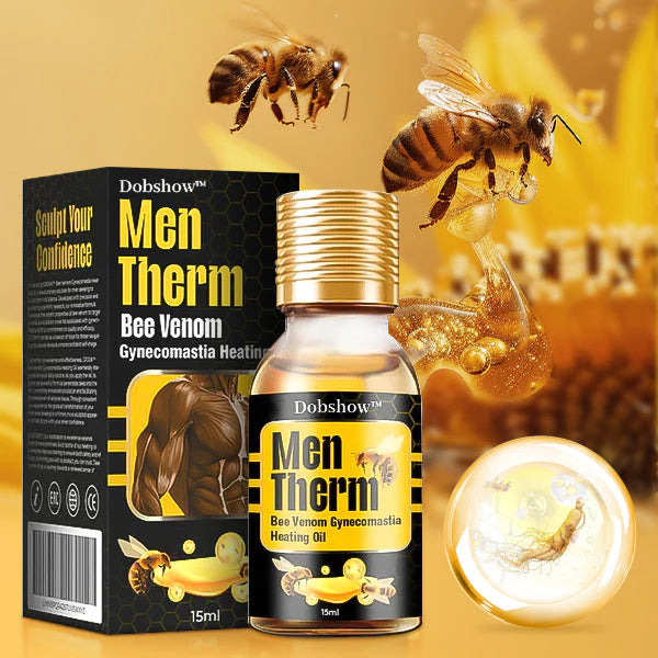 Huile chauffante pour gynécomastie au venin d’abeille Dobshow™ MenTherm