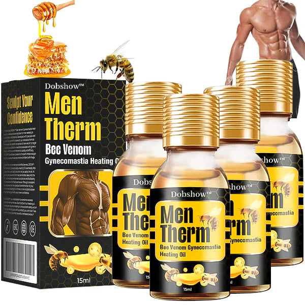 Huile chauffante pour gynécomastie au venin d’abeille Dobshow™ MenTherm