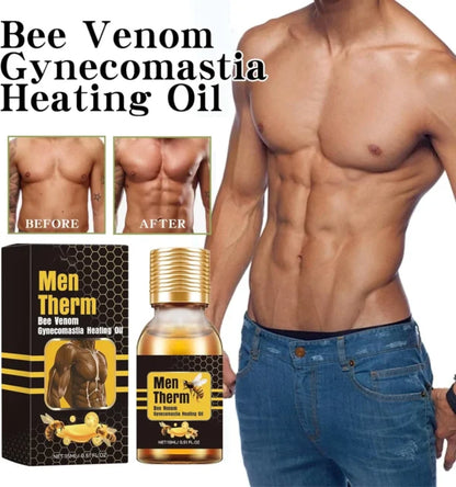 Huile chauffante pour gynécomastie au venin d’abeille Dobshow™ MenTherm